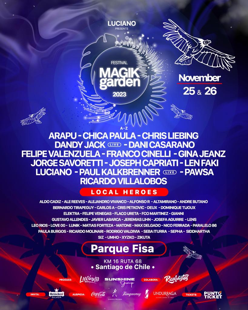 PROXIMOS EVENTOS | Magik Garden revela increíble Line Up que confirma a Paul Kalkbrenner, además de Luciano y Ricardo Villalobos juntos sobre el escenario.