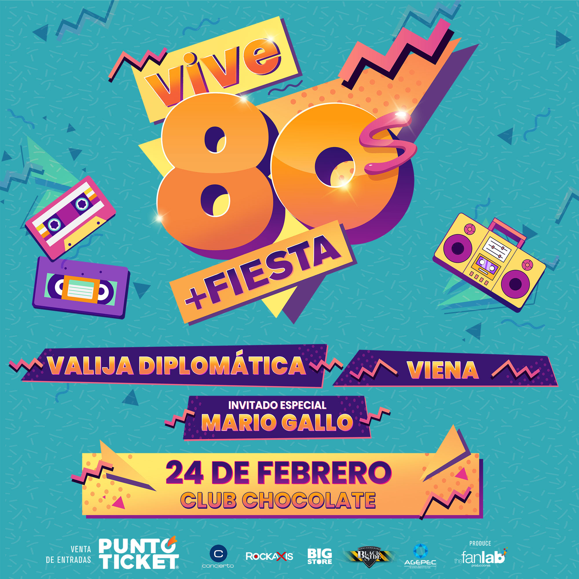 EVENTOS | Valija Diplomática y Viena tocarán juntos en ‘Vive 80s + Fiesta’ en Club Chocolate